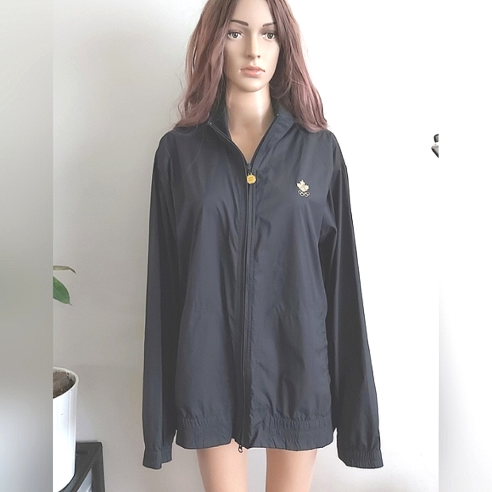 Vintage HBC Olympics black unisex light track jacket